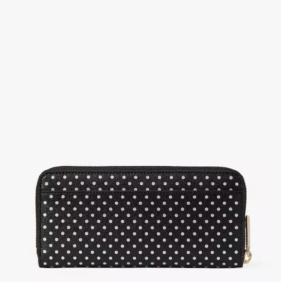 NWT Kate Spade spencer metallic dot slim continental wallet - Picture 2 of 3